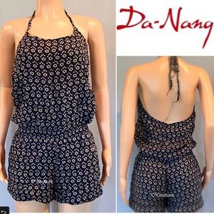 NEW Da-Nang Starlight 100% Silk Romper $268 MED